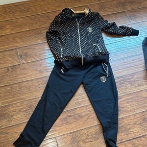 Louis Vuitton Black and Gold Tracksuit